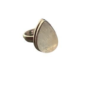 925 Sterling Silver Moonstone Ring Size 6